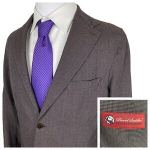 David Saddler Sartorial Linen Cotton Summer Blazer Surgeon Cuffs Sport Coat